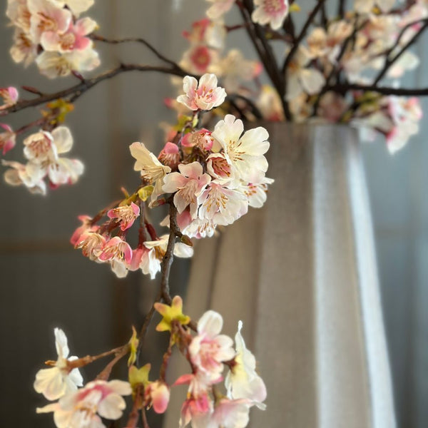 Summer Blossoms in Light Brown Vase