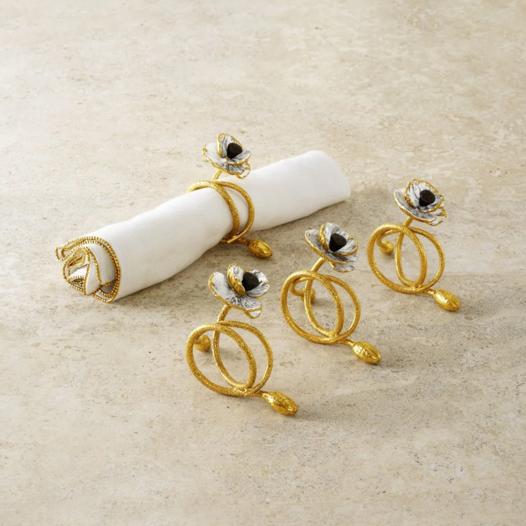 Anemone Napkin Rings set of 4