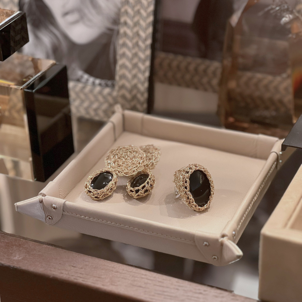 Bone Leather Coin Tray