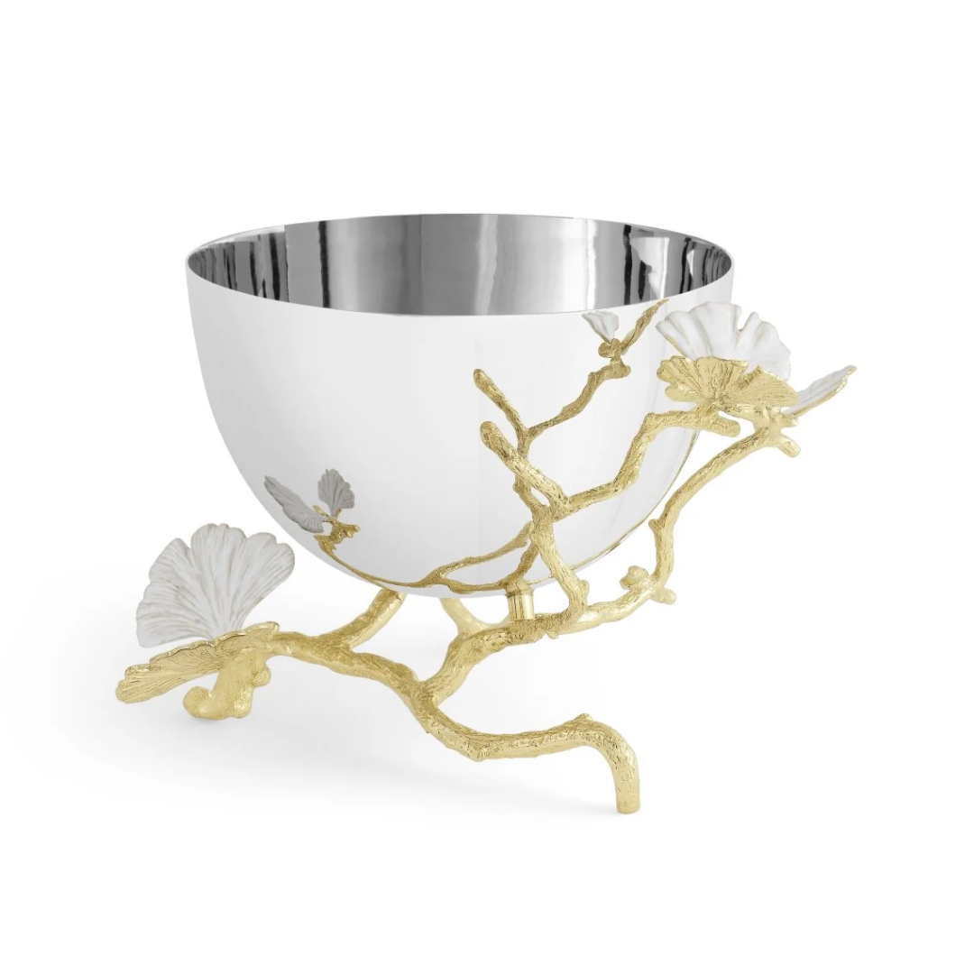 Butterfly Ginkgo Gold Bowl Small