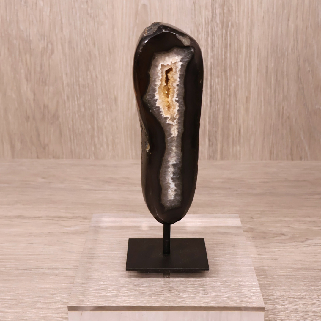 Agate Slice on Black Stand 0.50kg