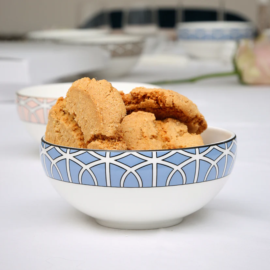 Blue Cornflower Loop Bowl