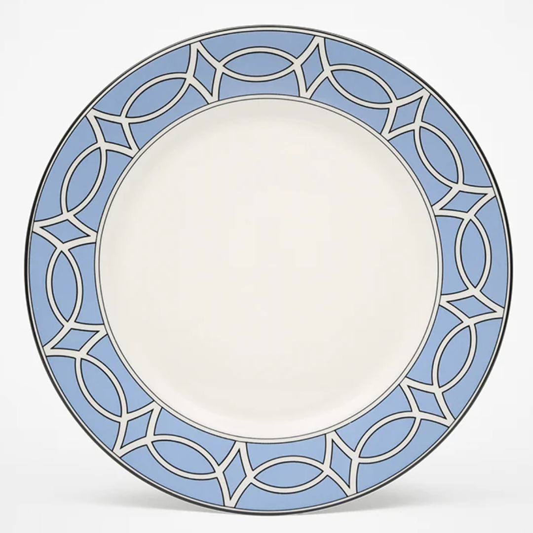 Blue Cornflower Loop Dessert Plate - Set of 2