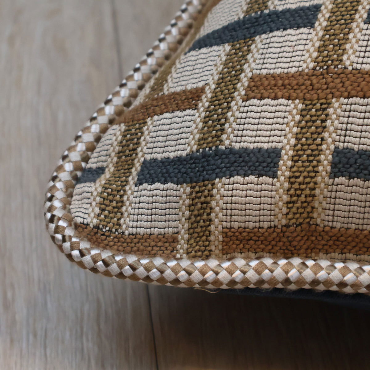 Aurora II indigo Square Cushion