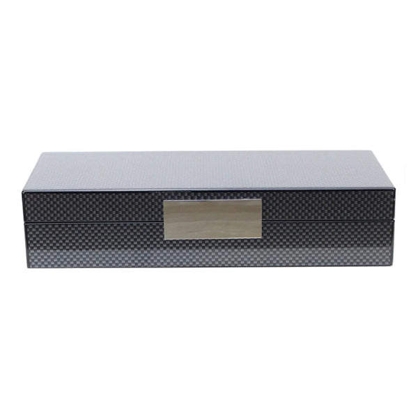 Black & Silver Carbon Fibre Box - Small