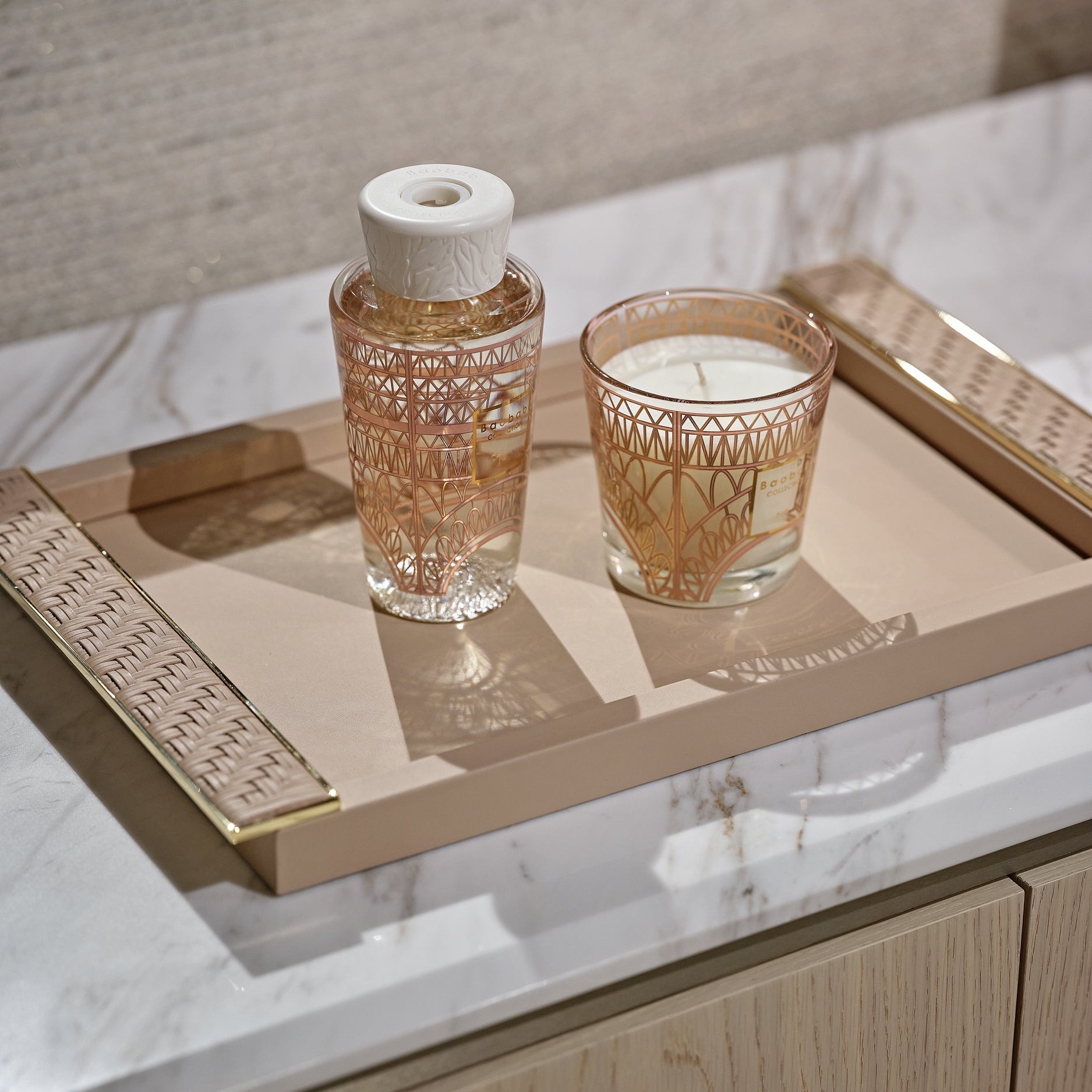 Blush Pink Leather Tray
