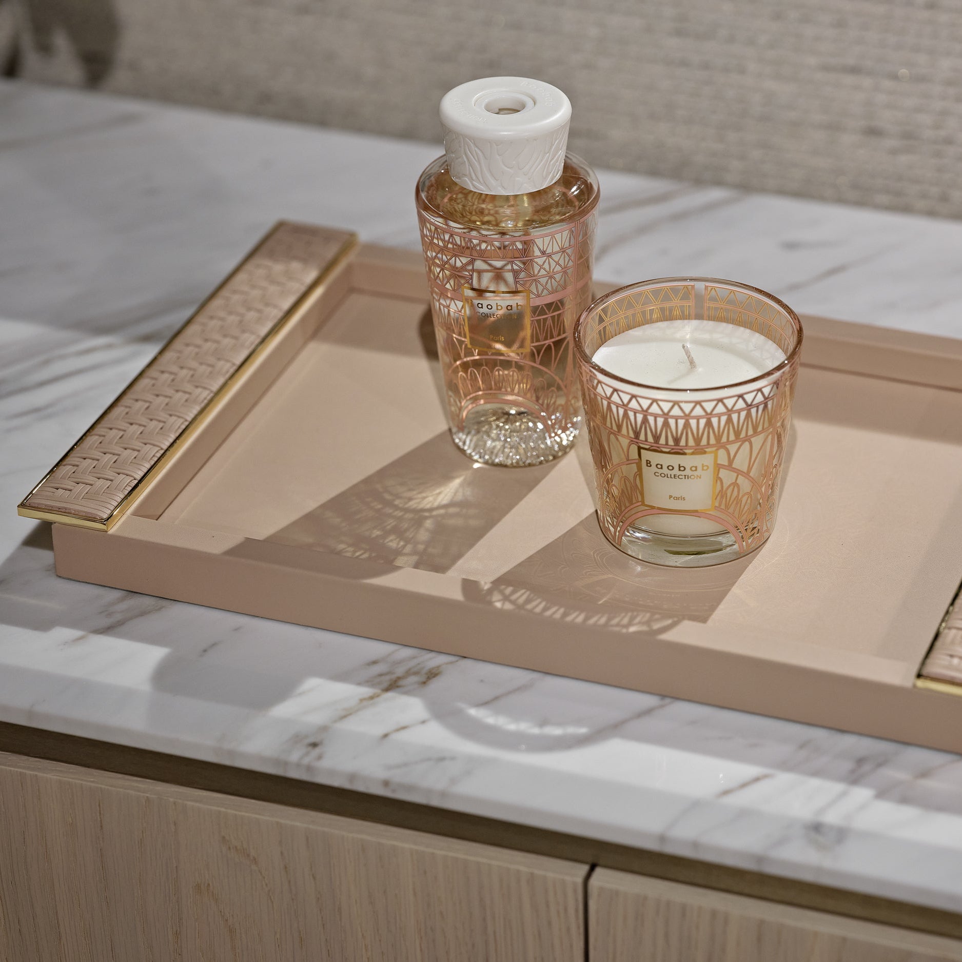 Blush Pink Leather Tray