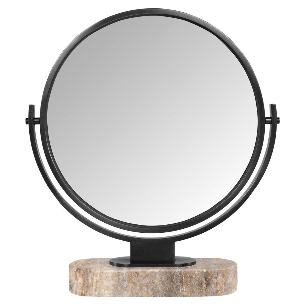 Leila Mirror in Brushed Black Chrome