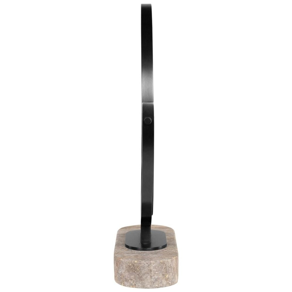 Leila Mirror in Brushed Black Chrome