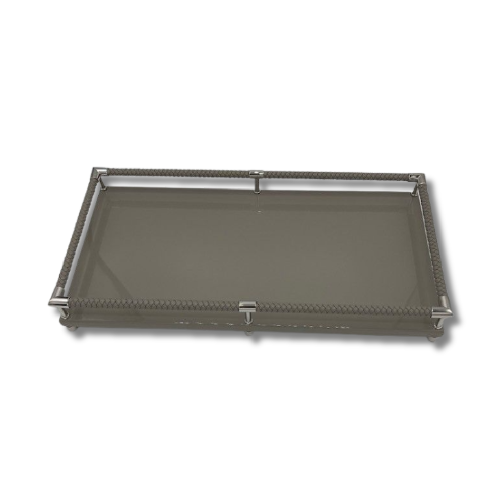 Grey Lacquer Vanity Tray