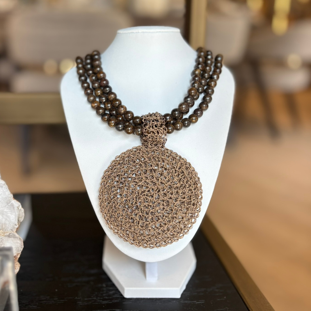 Athene Necklace in Brown