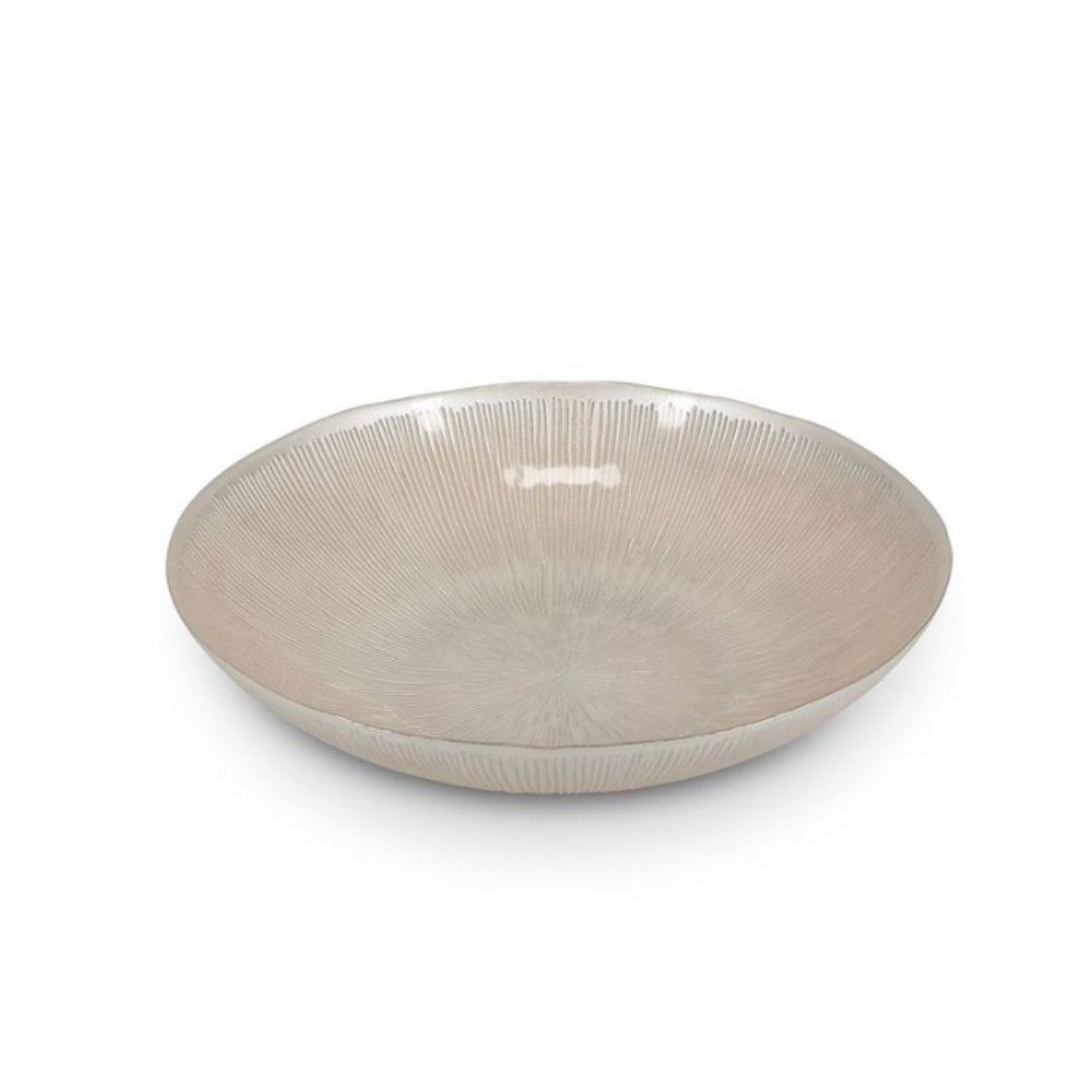 Cosmo Pearl Round Glass Dish 33cm