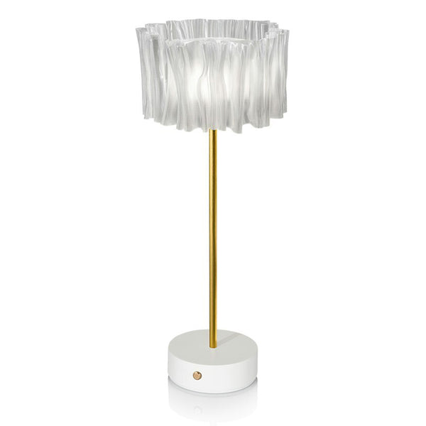Cora White & Gold LED Lamp