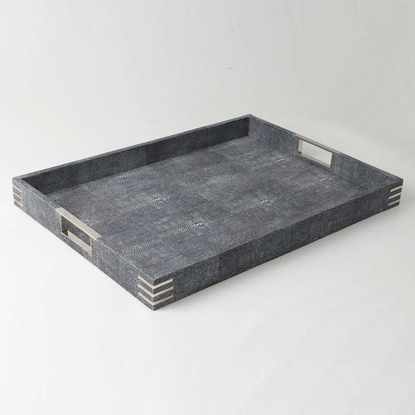Charcoal Shagreen Serving Tray
