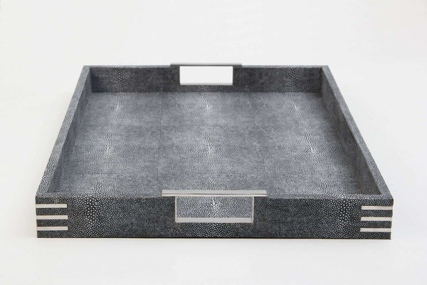 Charcoal Shagreen Serving Tray
