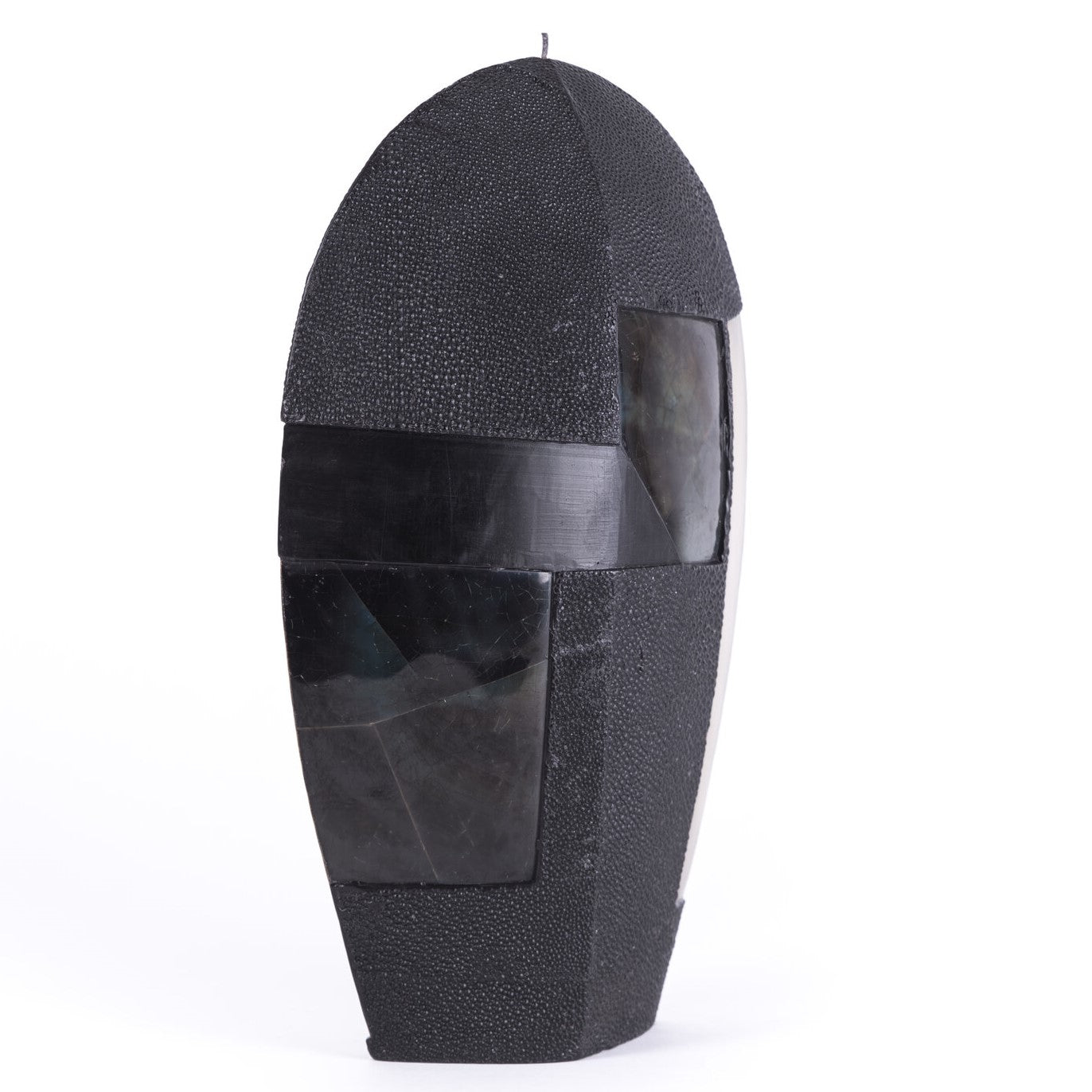Shagreen Sculptured Candle in Black