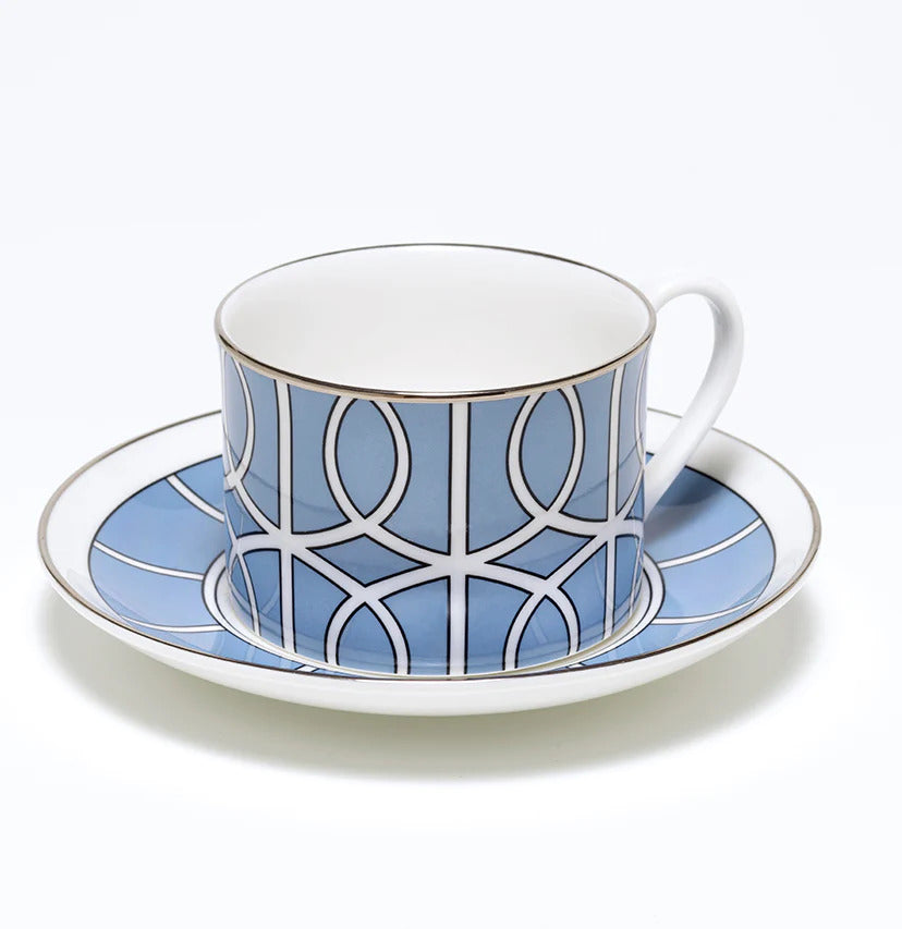 Blue Cornflower Loop Teacup And Saucer