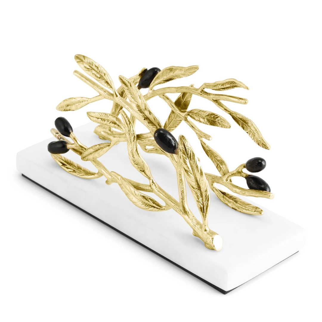 Michael Aram Gold Olive Branch Napkin Holder