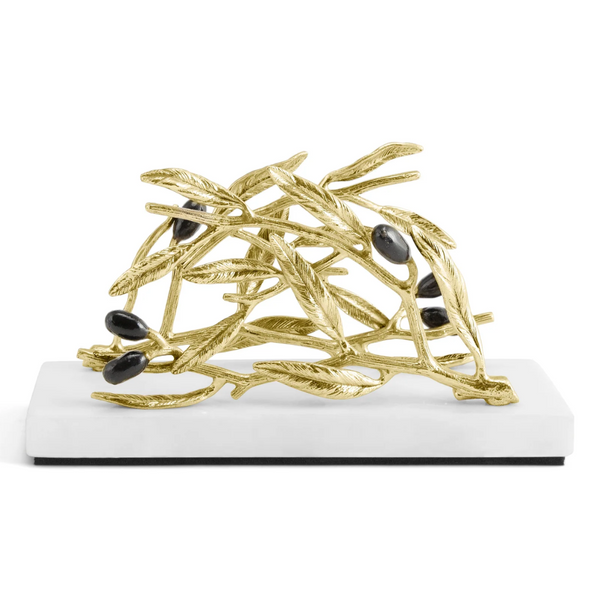 Michael Aram Gold Olive Branch Napkin Holder