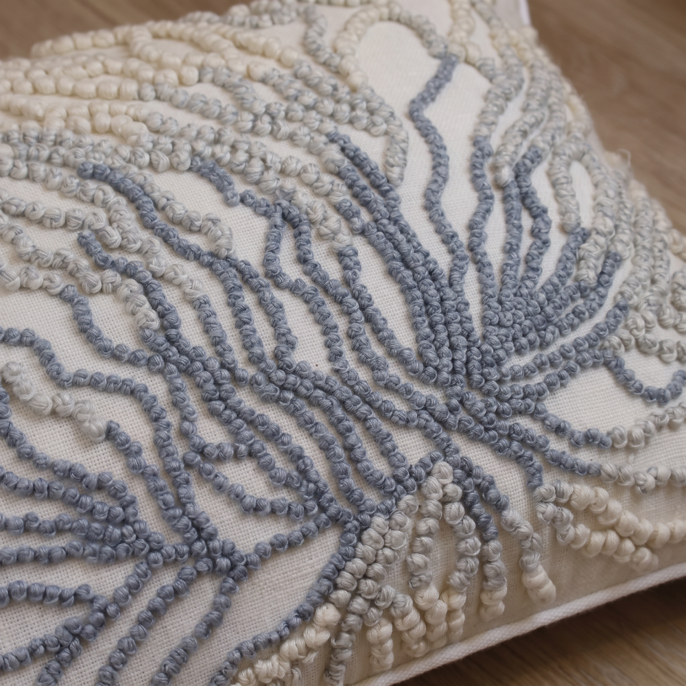 Knotte Bleu Square Cushion