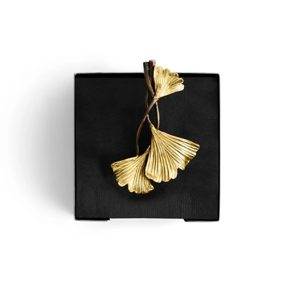 Golden Ginkgo Napkin Holder