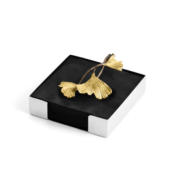 Golden Ginkgo Napkin Holder