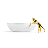 Michael Aram Gold and Silver Cat Bowl