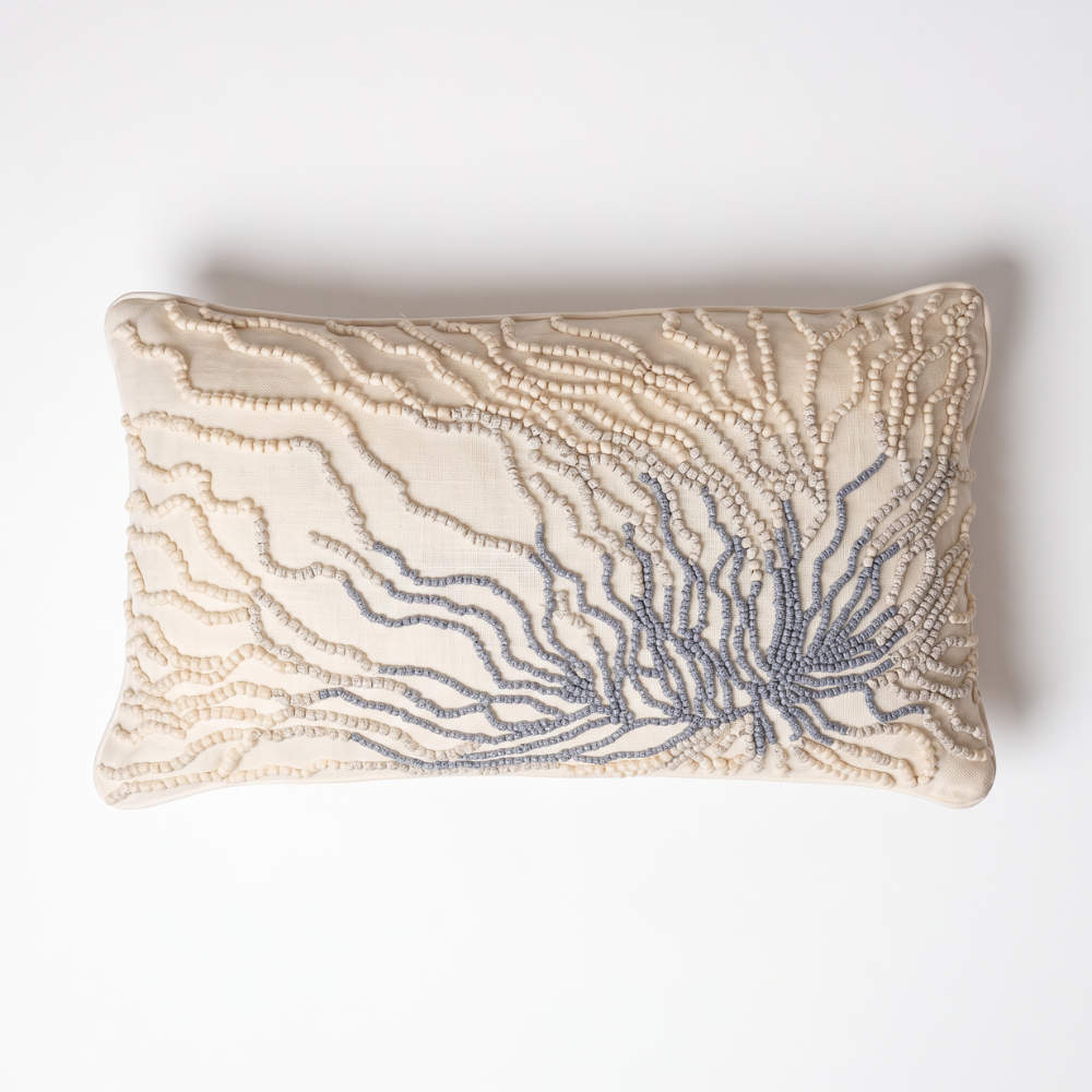 Knotte Bleu Rectangle Cushion