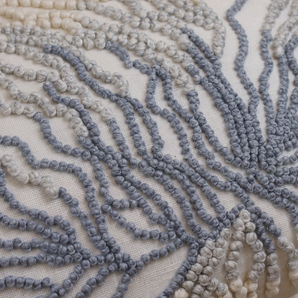 Knotte Bleu Rectangle Cushion
