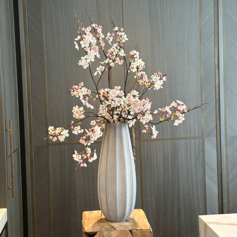 Summer Blossoms in Light Brown Vase