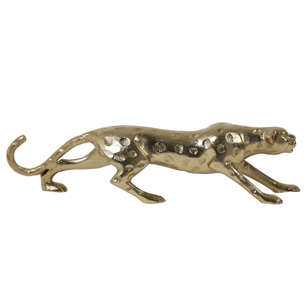 Gold Panther Sculpture