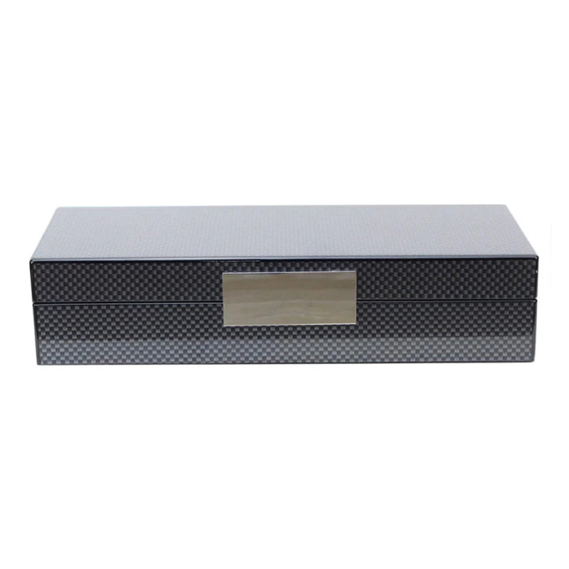 Black & Silver Carbon Fibre Box - Small