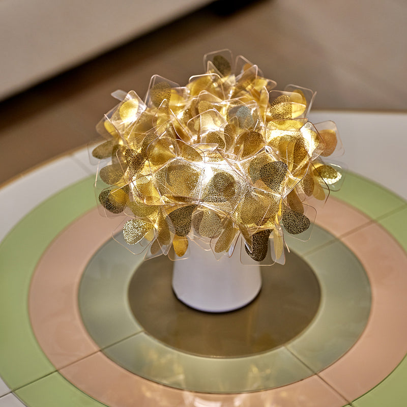 Cleo White & Gold LED Lamp