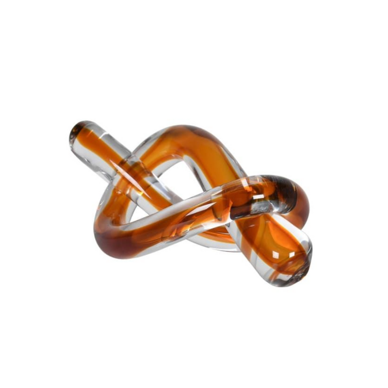 Amber Twisted Glass Knot