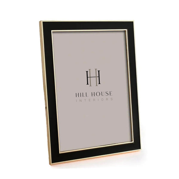 Black Enamel and Gold Frame