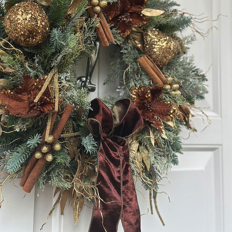 Golden Eve Luxury Faux Christmas Wreath