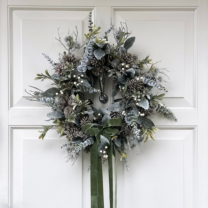 Evergreen Frost Luxury Faux Christmas Wreath