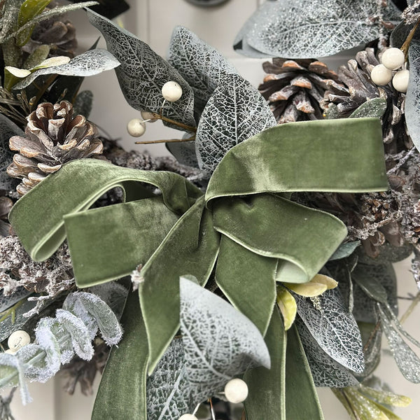 Evergreen Frost Luxury Faux Christmas Wreath