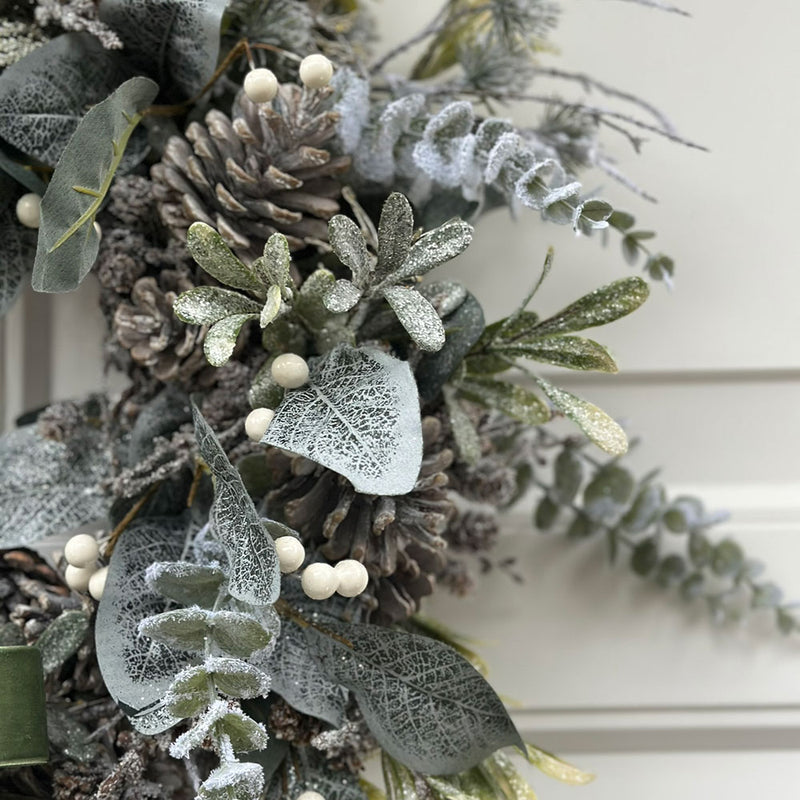 Evergreen Frost Luxury Faux Christmas Wreath