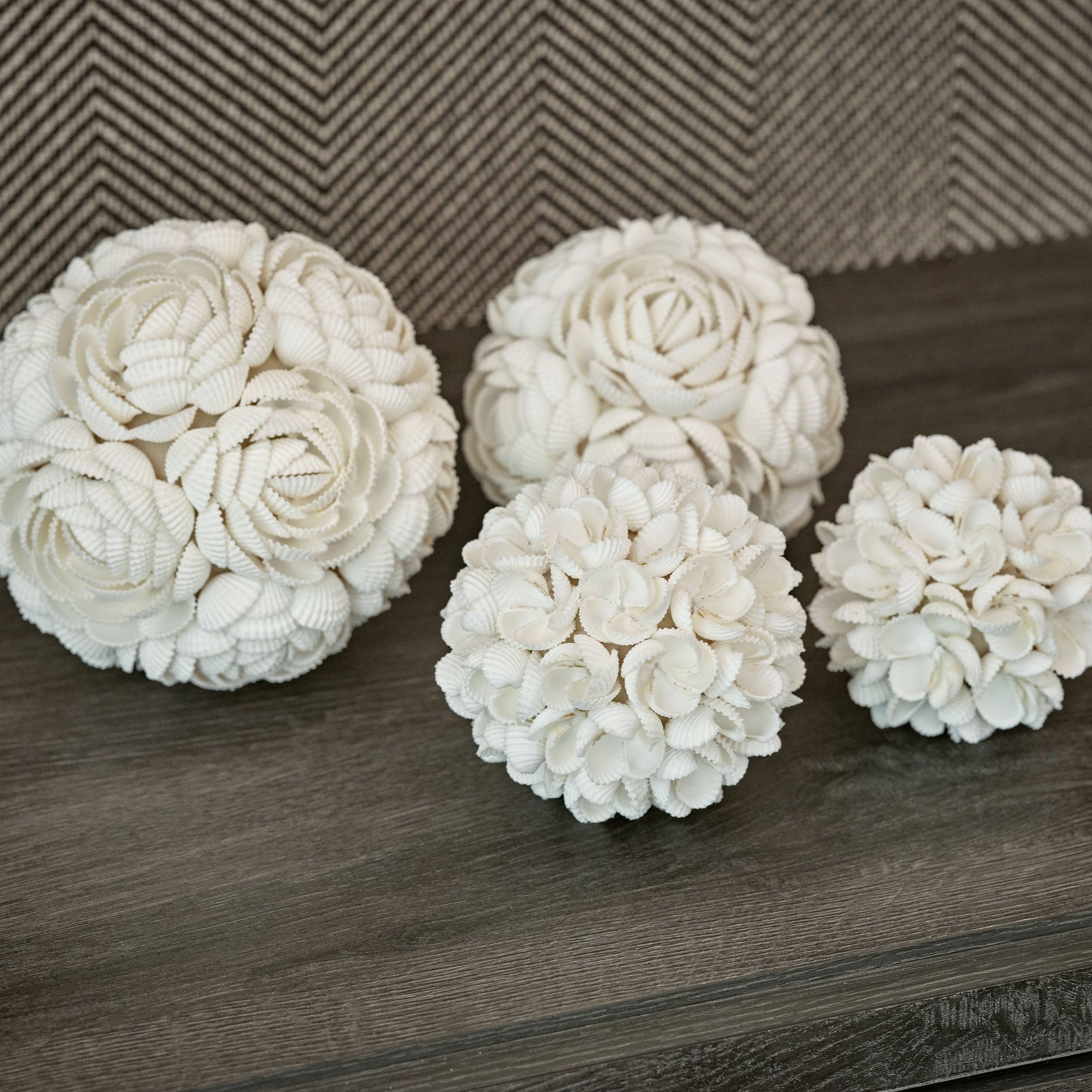 Mosaic Floral Spheres (Set of 4)