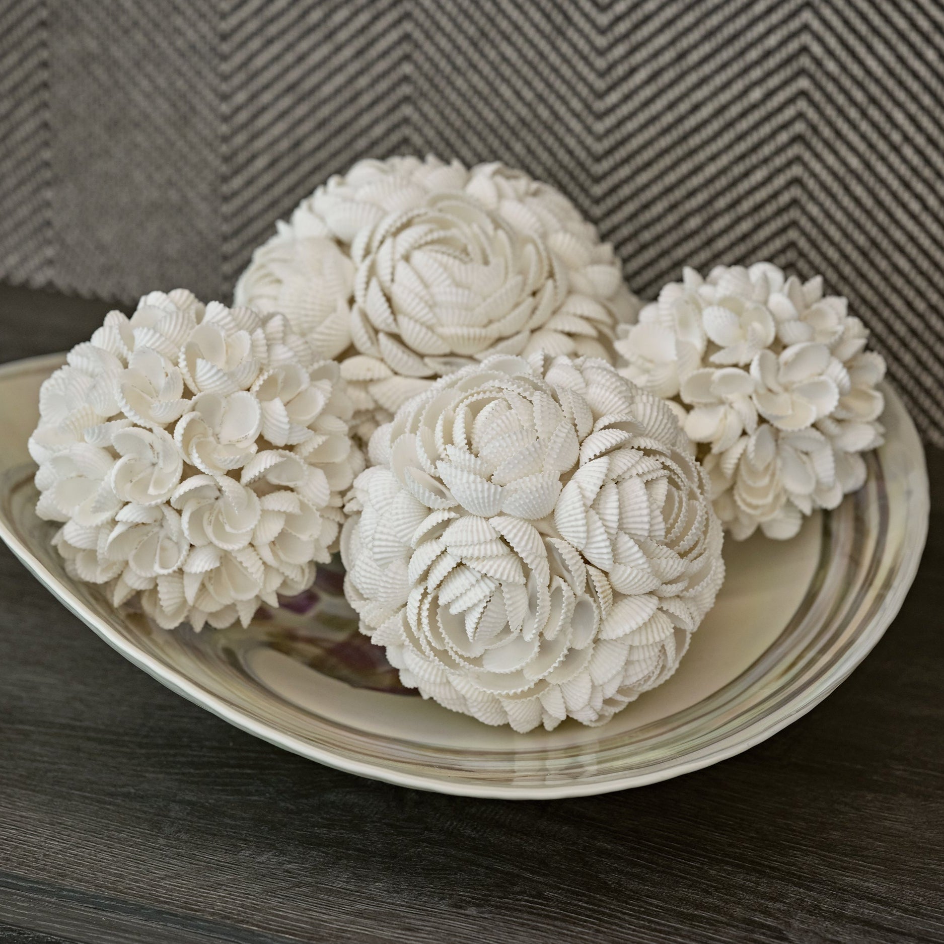 Mosaic Floral Spheres (Set of 4)