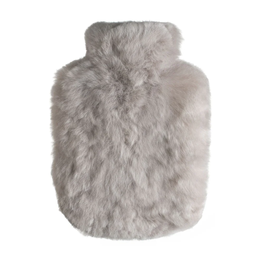 Alpaca Hot Water Bottle Silver