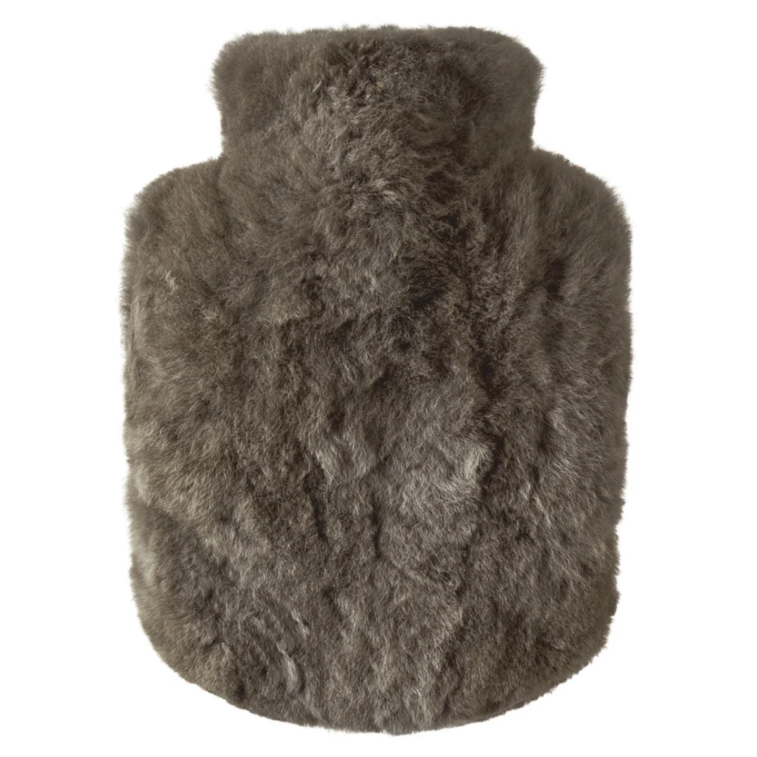 Alpaca Hot Water Bottle Dark Champagne