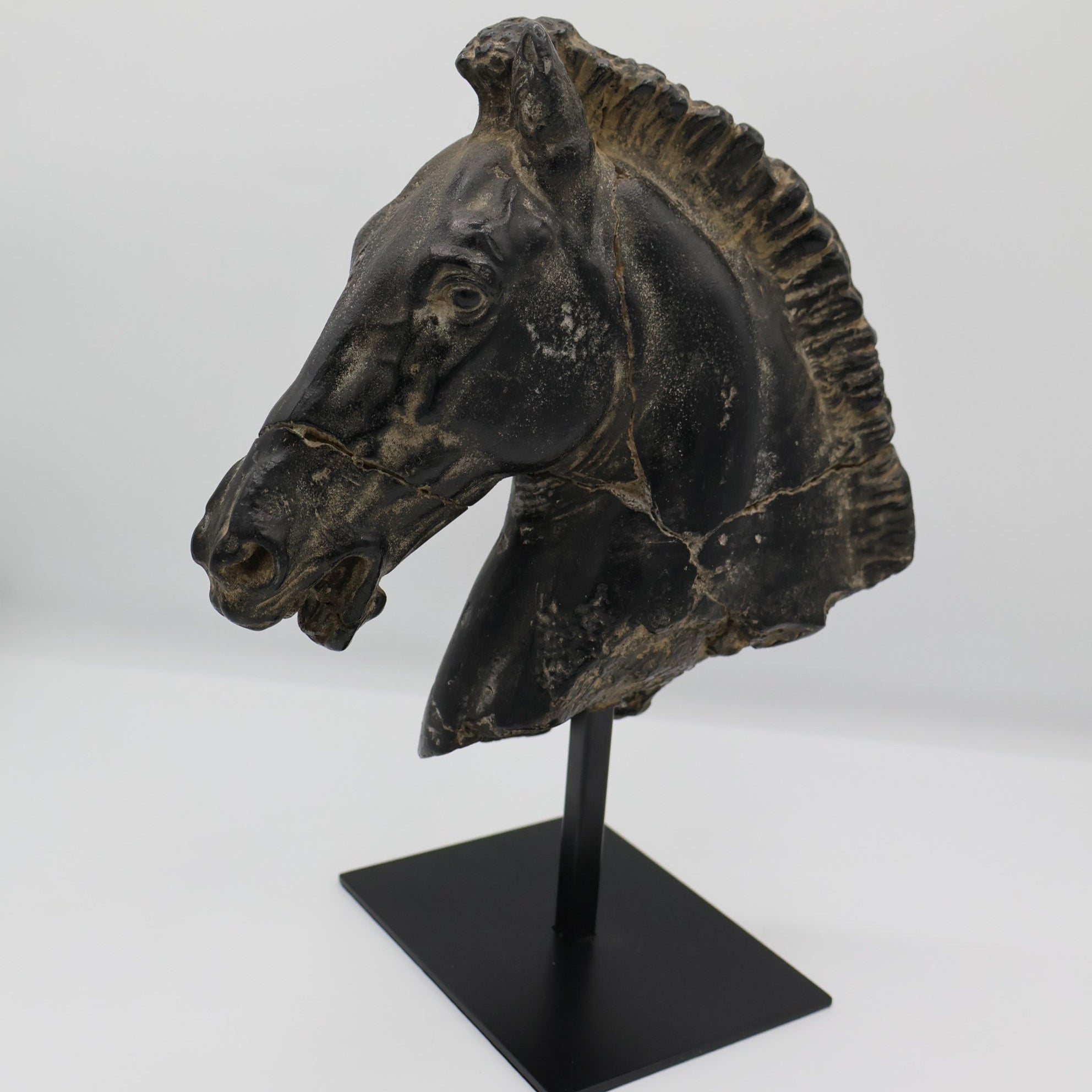 Black Horse Head Sculpture