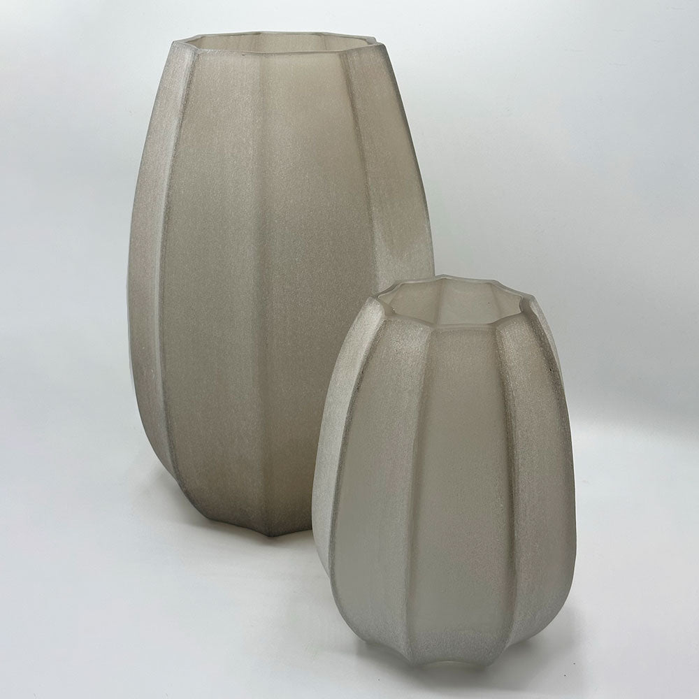 Taupe Glass Vase - Small