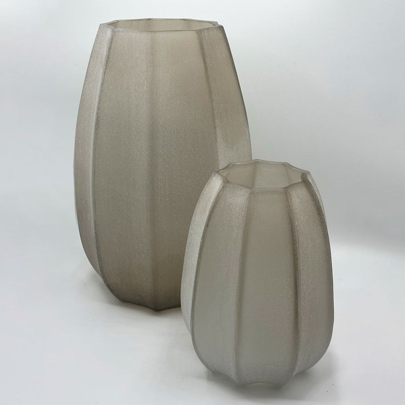 Taupe Glass Vase - Large