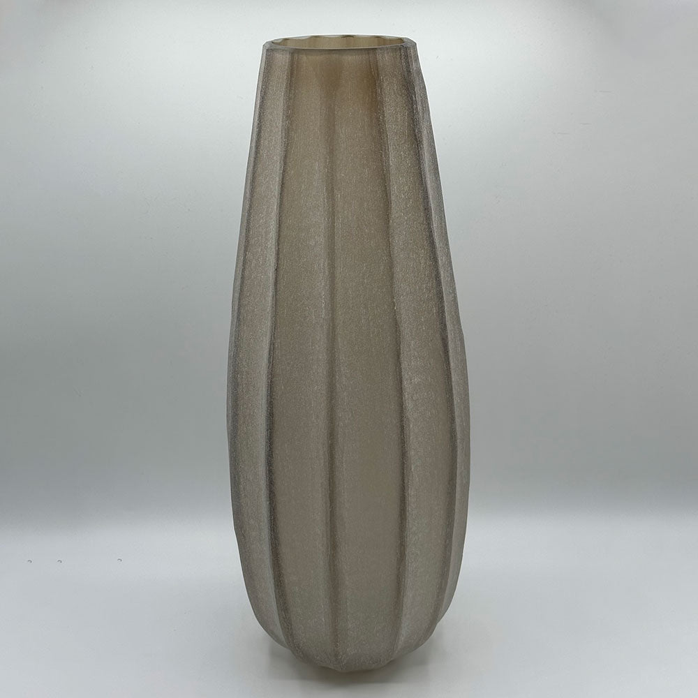 Taupe Tall Glass Vase - Large