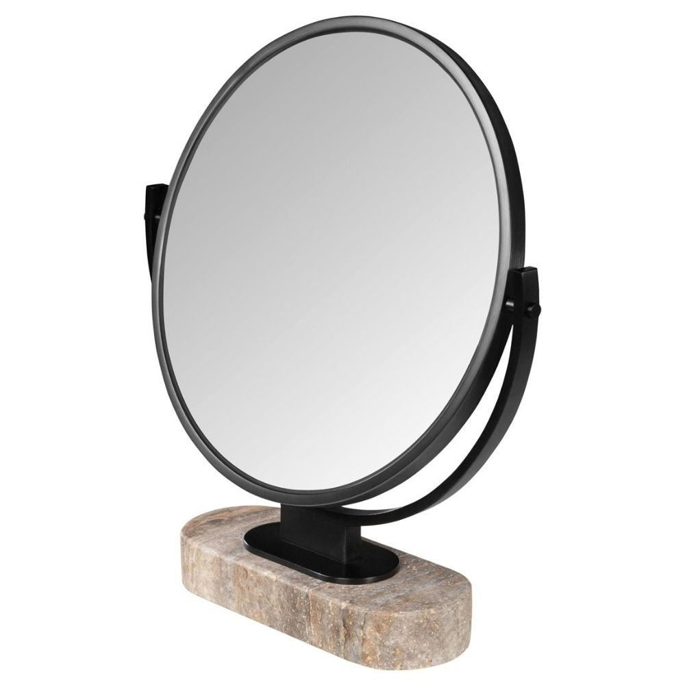 Leila Mirror in Brushed Black Chrome
