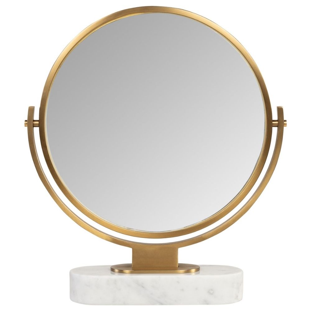 Leila Mirror in Brushed Gold