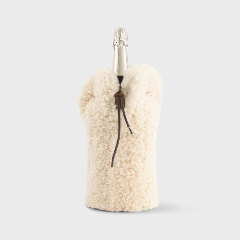 Luxury Sheepskin Magnum Bottle Cooler – Natural